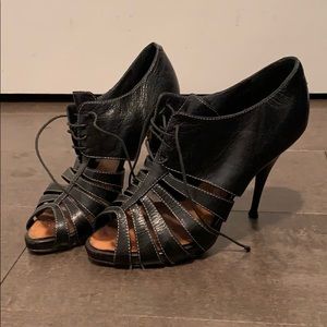 Giuseppe Zanotti lace up peep toe heel